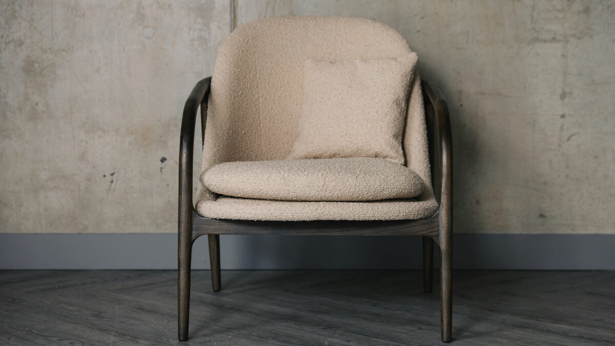 Boucle Armchairs - Ochre or Taupe - Image 7