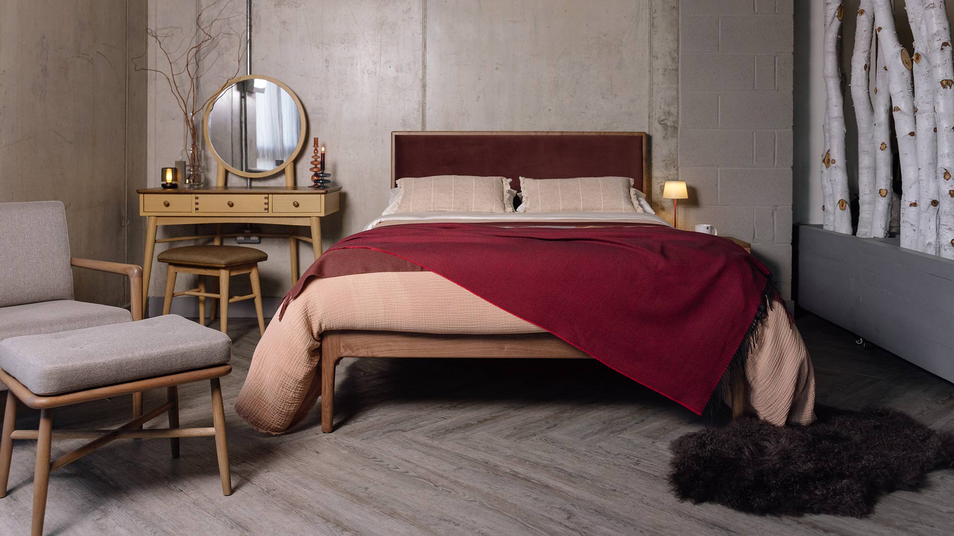 walnut carlisle bed