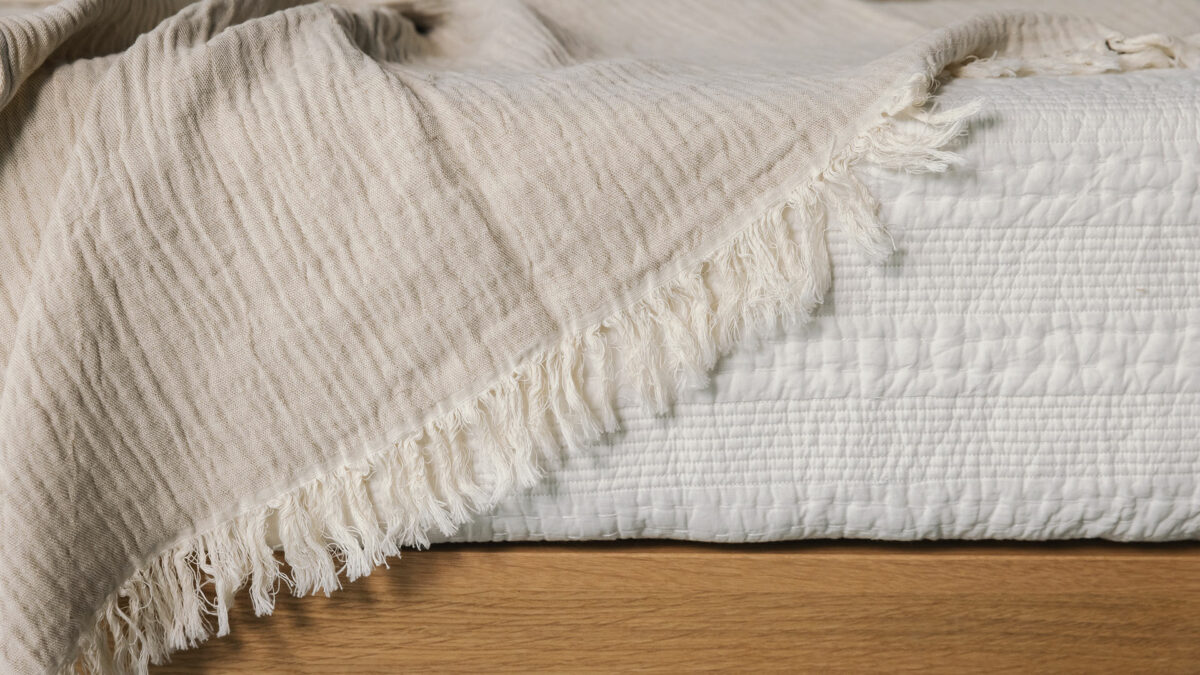 Lightweight Organic Cotton & Linen Throws - 4 Colours - Image 6