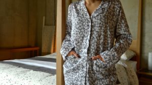 winter catkins print cotton pj set